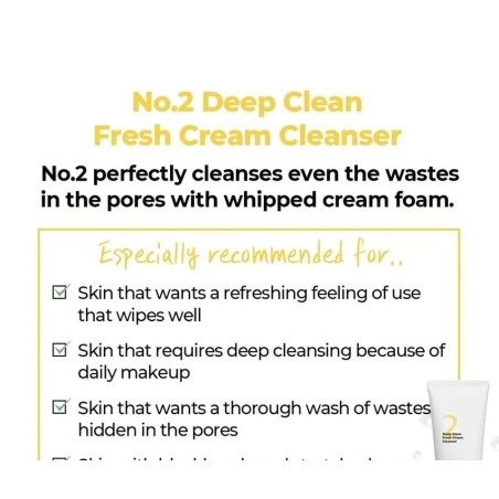 numbuzin - No. 2 Deep Clean Fresh Cream Cleanser