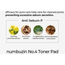 numbuzin - No. 4 Pore Zero Peeled Egg Toner Pad