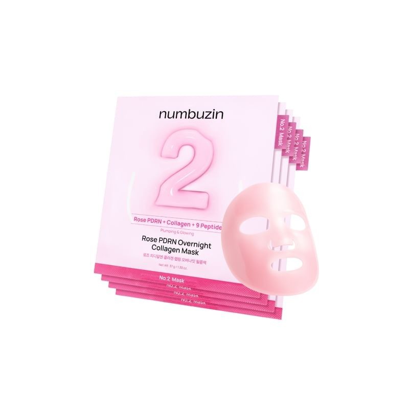 numbuzin - No.2 Rose PDRN Overnight Collagen Mask Set