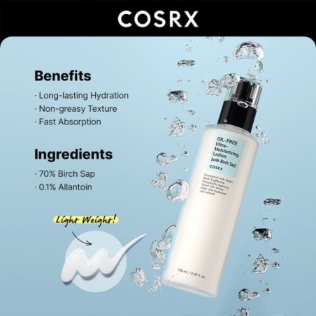 COSRX - Oil Free Ultra Moisturizing Lotion with Birch Sap