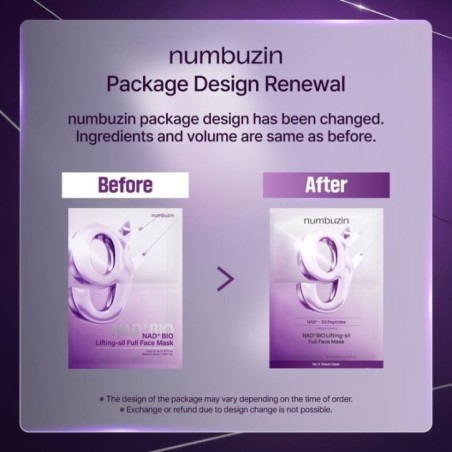 numbuzin - No.9 NAD Bio Lifting-sil Full Face Mask Set