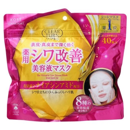 Kose - Clear Turn Premium The Wrinkle Care Serum Sheet Mask
