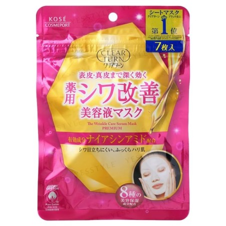 Kose - Clear Turn Premium The Wrinkle Care Serum Sheet Mask