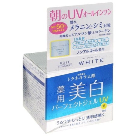 Kose - Moisture Mild White Perfect Gel UV SPF 50+ PA++++