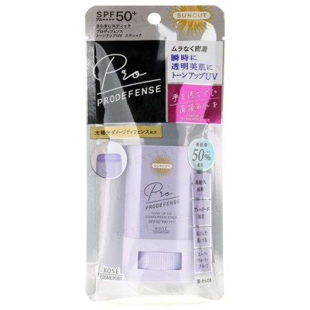 Kose - Suncut Prodefense Tone Up UV Sunscreen Stick SPF 50+ PA++++