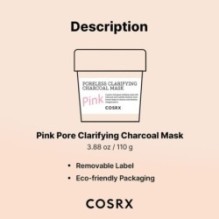 COSRX - Poreless Clarifying Charcoal Mask Pink