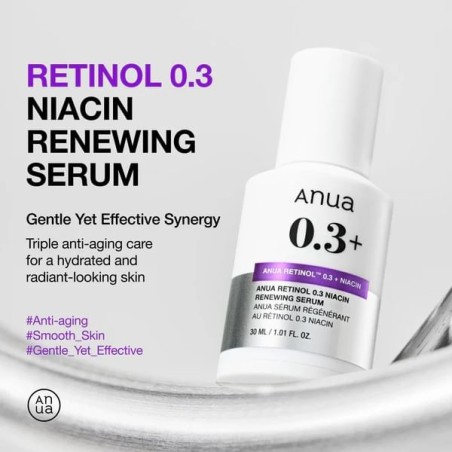 Anua - Retinol 0.3% + Niacin Renewing Serum