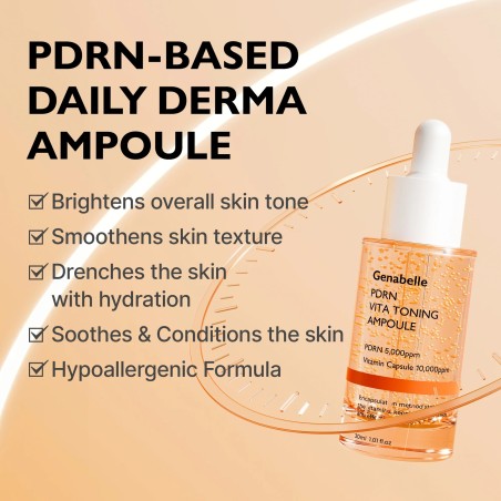 Genabelle - Pdrn Vita Toning Ampoule Lightweight Glass Skin & Toning Ampoule with Vitamin