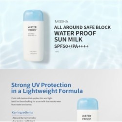 MISSHA - All-around Safe Block Waterproof Sun Milk SPF50+ PA++++ 70ml