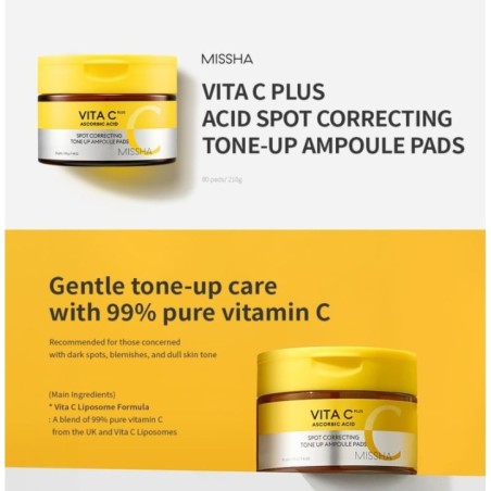 MISSHA - Vita C Plus Spot Correcting Tone Up Ampoule Pads