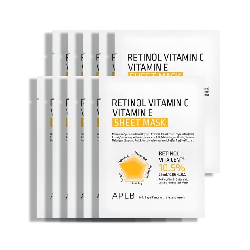 APLB - Retinol Vitamin C Vitamin E Sheet Mask Set